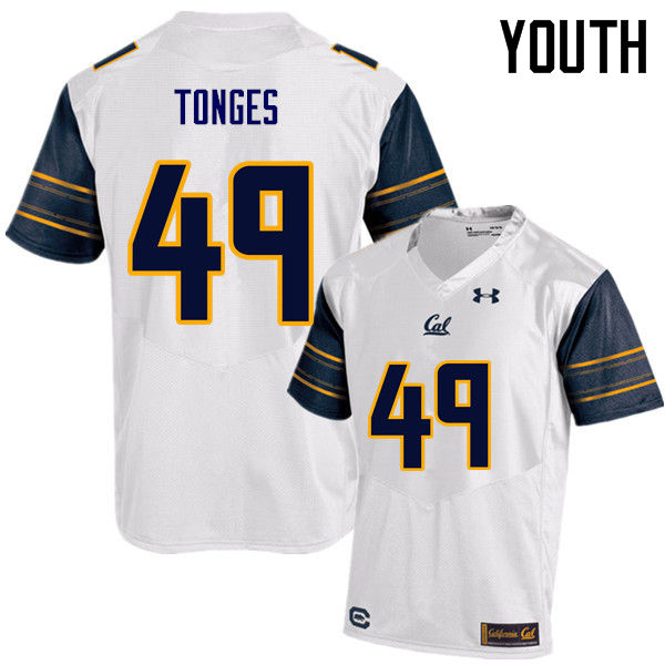 Youth #49 Jake Tonges Cal Bears (California Golden Bears College) Football Jerseys Sale-White